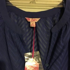 Blouse royal blue never worn.